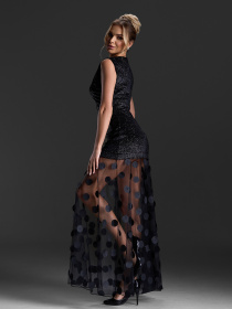 Платье макси ISSA Plus модель 15430_черный Фото