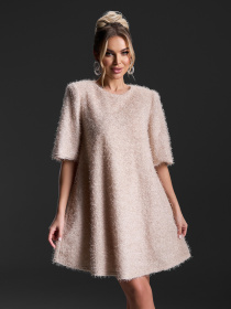 Сукня міні ISSA Plus модель 15432_бежевый Сукня міні ISSA Plus модель 15432_бежевый Фото