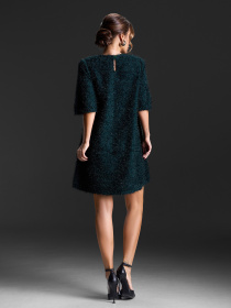 Платье мини ISSA Plus модель 15432_темно-зеленый Фото