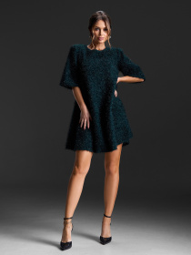 Платье мини ISSA Plus модель 15432_темно-зеленый Фото