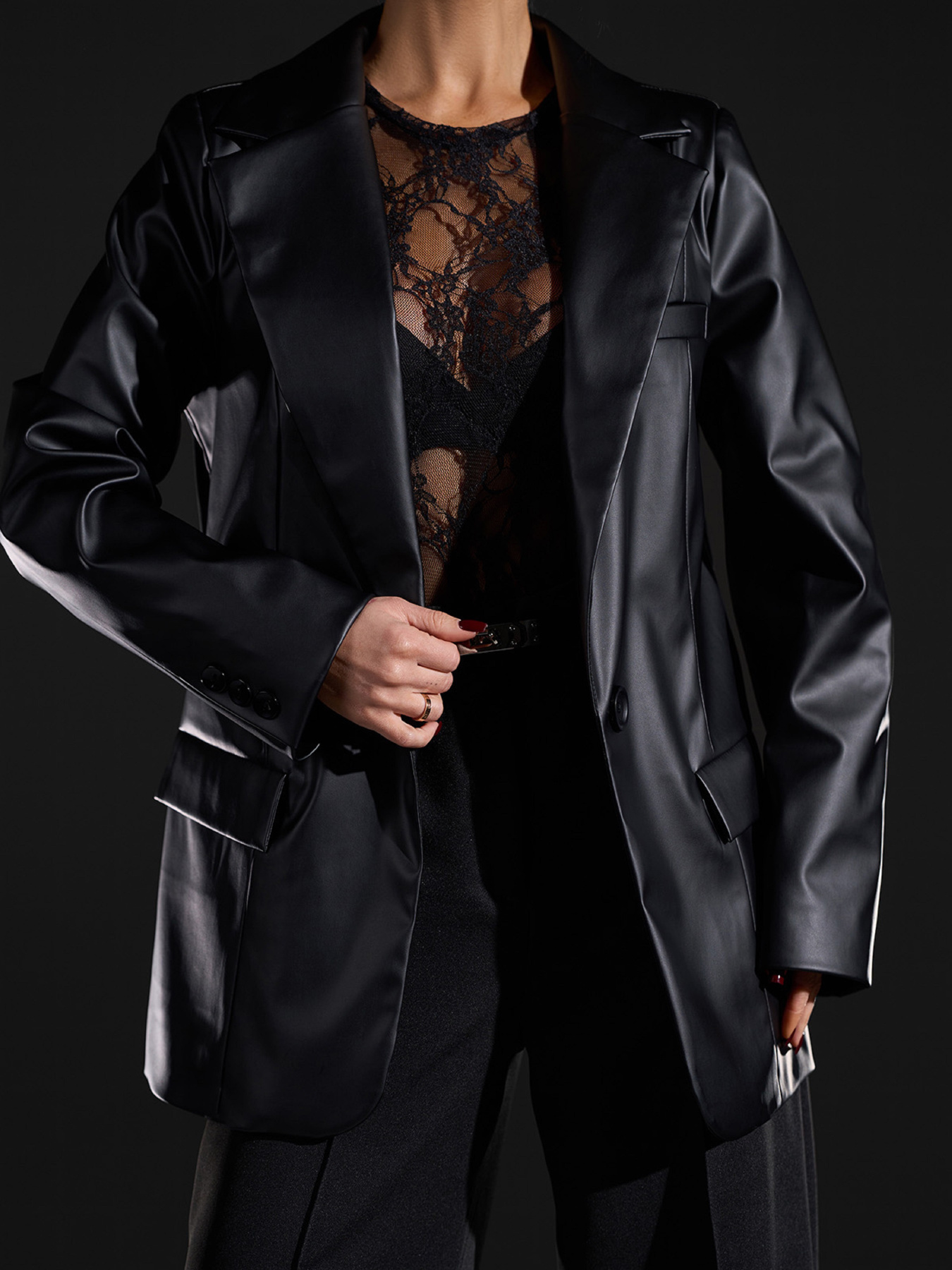 Пиджак ISSA Plus модель 15433_черный Фото