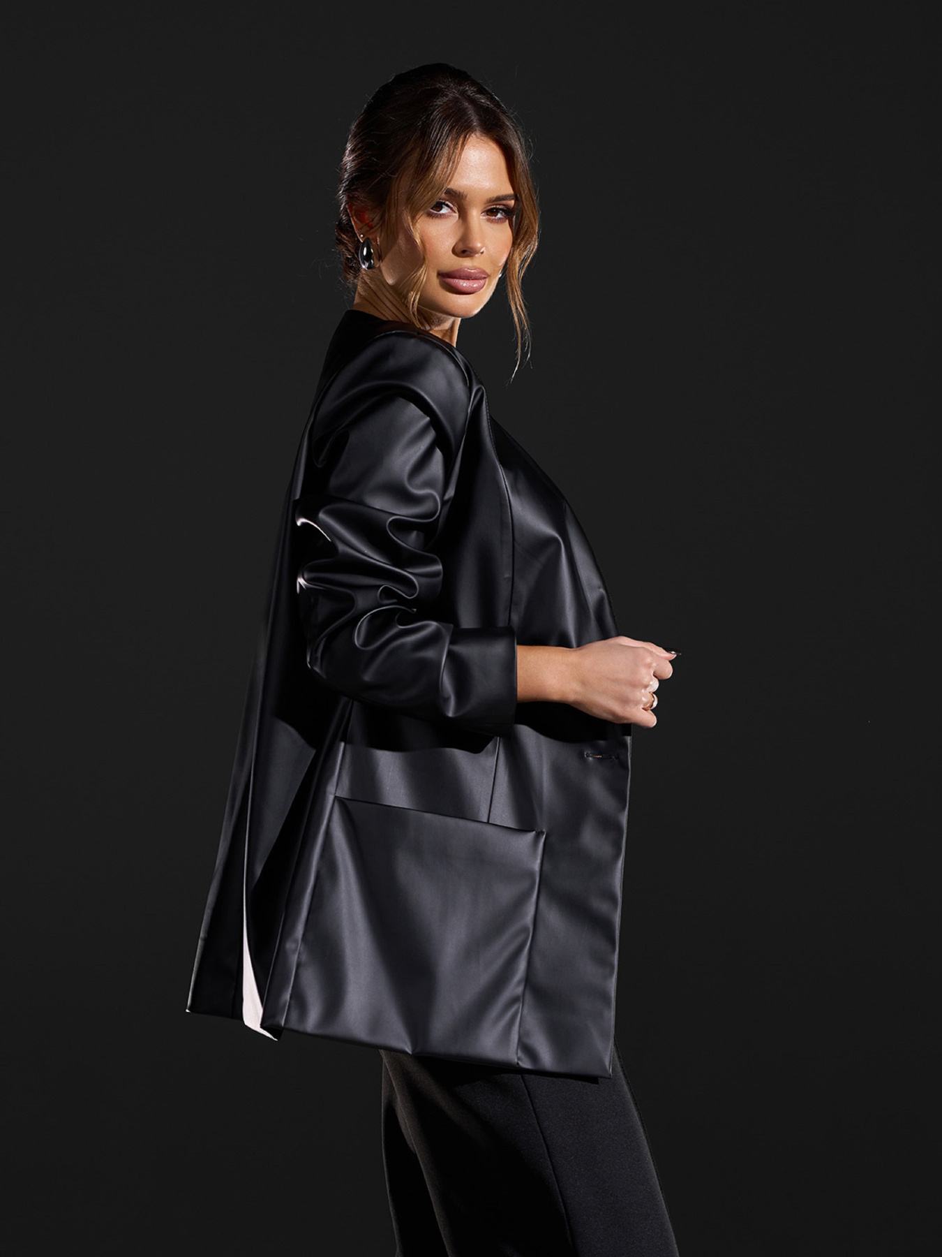 Пиджак ISSA Plus модель 15436_черный Фото