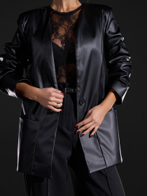 Пиджак ISSA Plus модель 15436_черный Фото