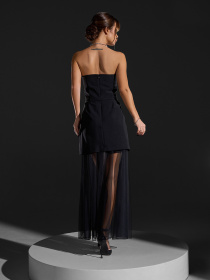 Платье макси ISSA Plus модель 15438_черный Платье макси ISSA Plus модель 15438_черный Фото