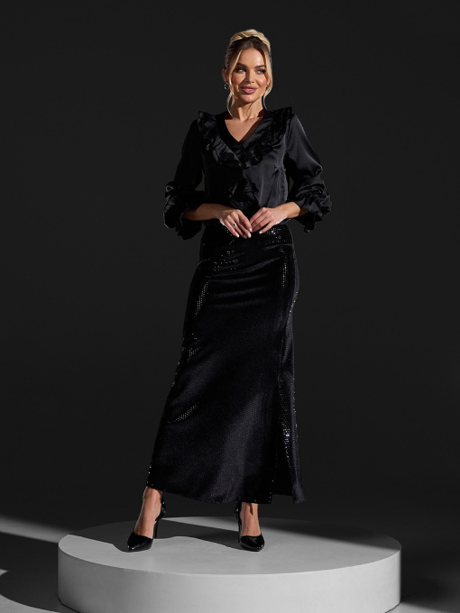 Юбки модель 15439_черный Юбки модель 15439_черный Фото