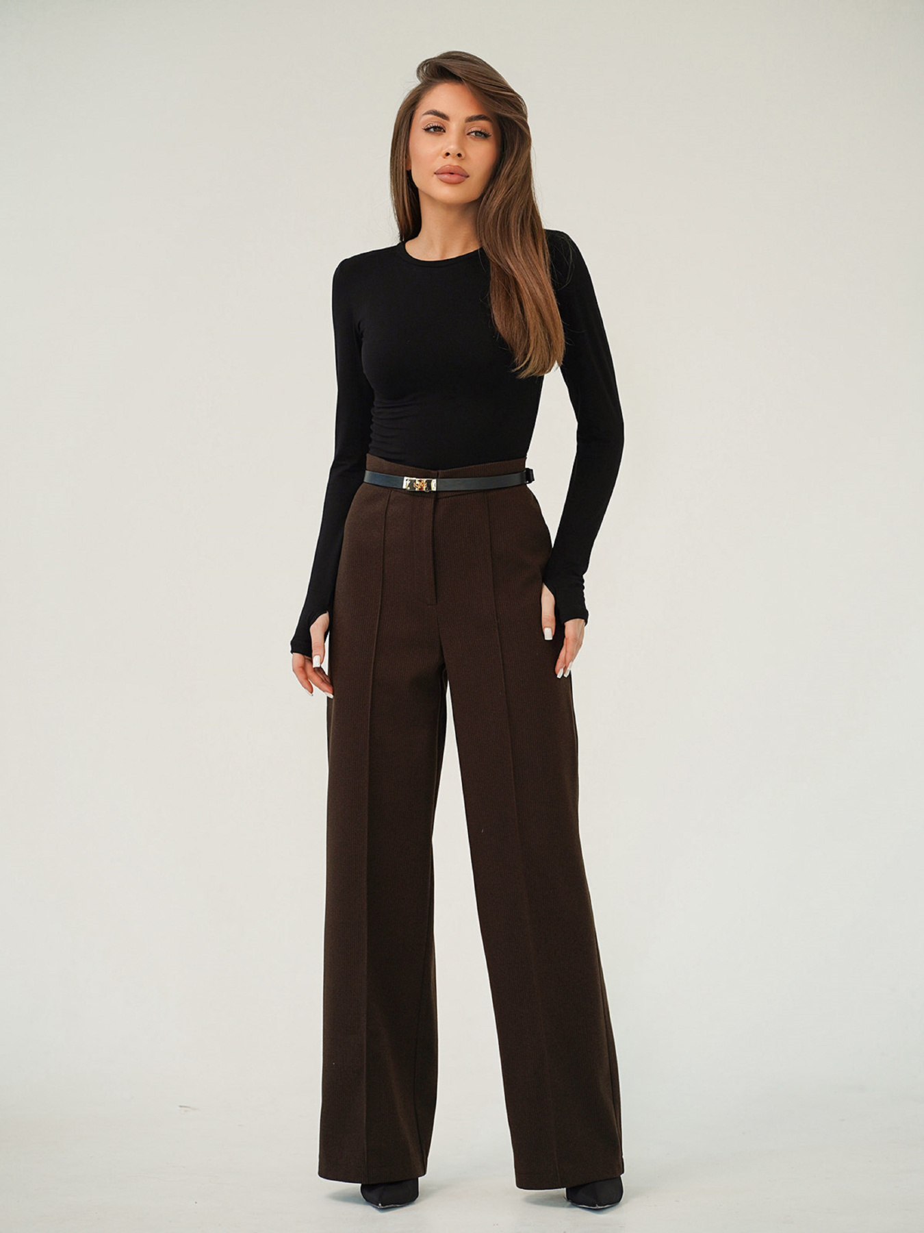 Жіночі брюки модель 15441_темно-коричневый Фото