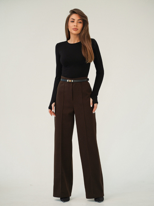 Повседневные штаны ISSA Plus модель 15441_темно-коричневый Фото