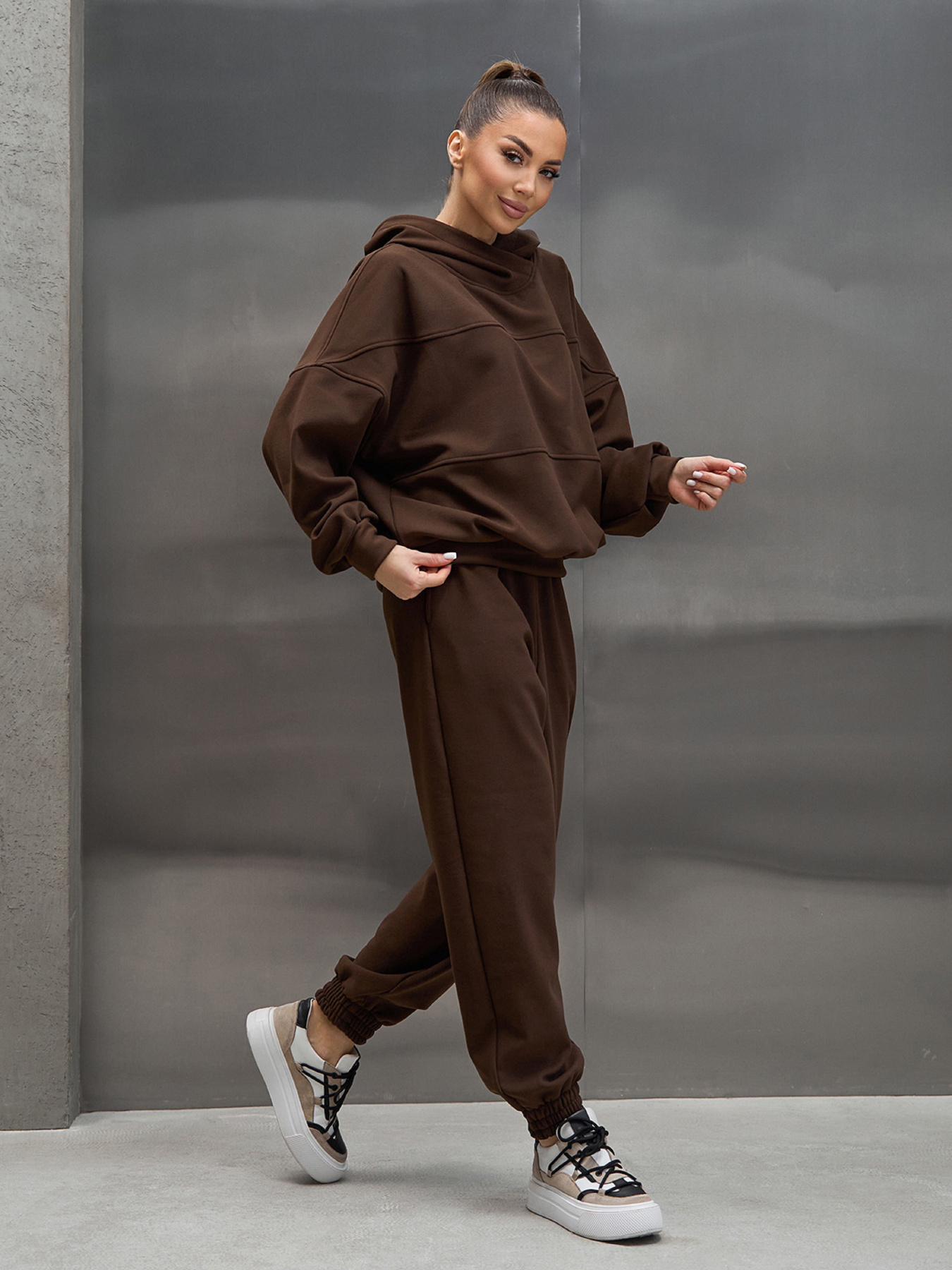 Спортивний костюм ISSA Plus модель 15445_темно-коричневый Фото