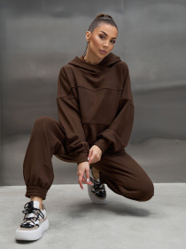 Спортивний костюм ISSA Plus модель 15445_темно-коричневый Фото
