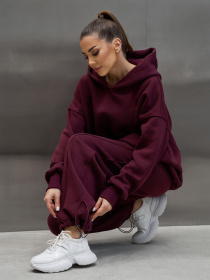 Спортивный костюм ISSA Plus модель 15374_темно-бордовый Спортивный костюм ISSA Plus модель 15374_темно-бордовый Фото