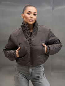 Зимняя куртка ISSA Plus модель 15443_темно-коричневый Фото