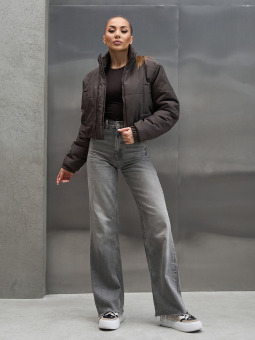 Зимняя куртка ISSA Plus модель 15443_темно-коричневый Фото