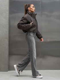 Зимняя куртка ISSA Plus модель 15443_темно-коричневый Зимняя куртка ISSA Plus модель 15443_темно-коричневый Фото