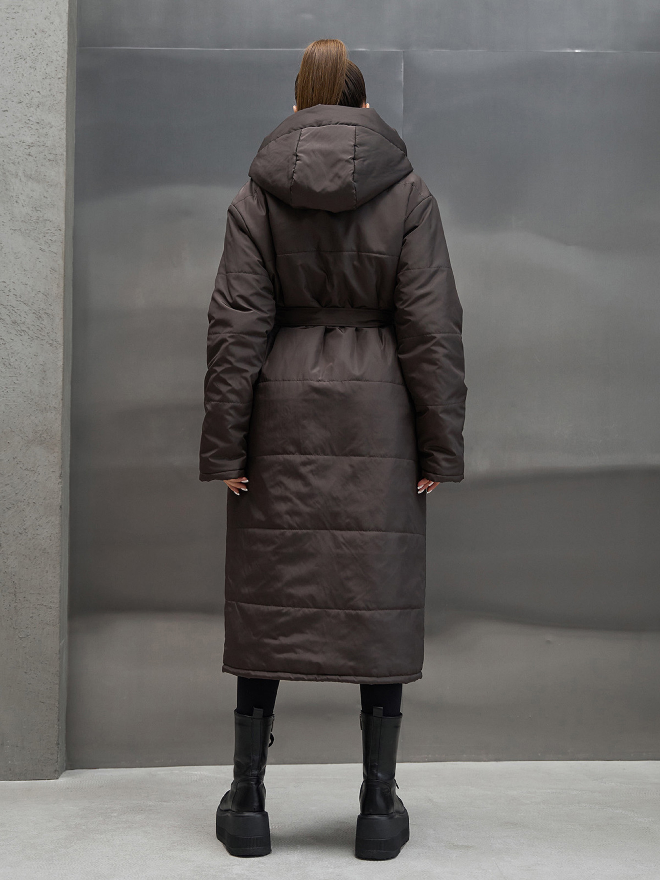 Зимняя куртка ISSA Plus модель 15448_темно-коричневый Фото