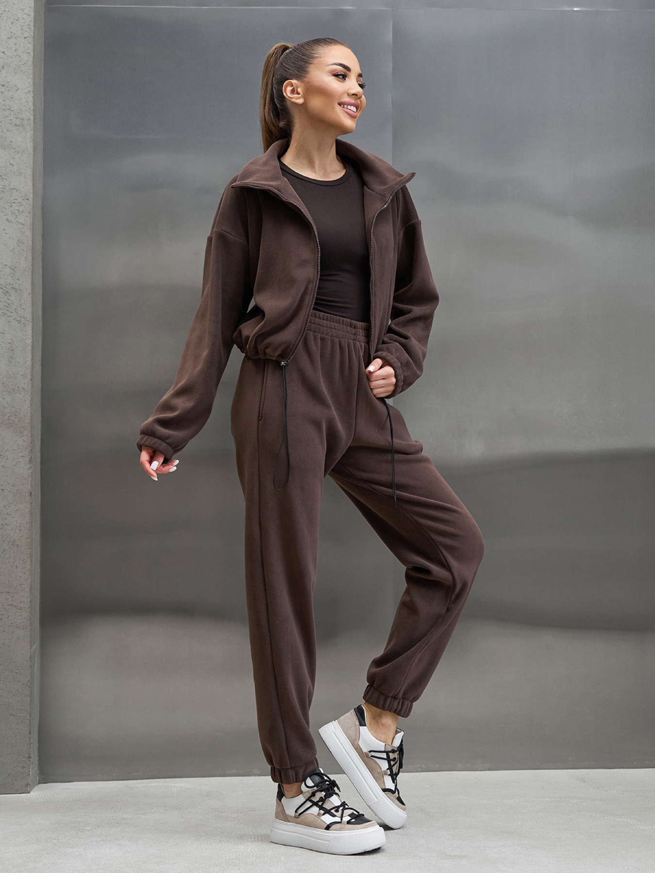 Спортивный костюм ISSA Plus модель 15453_темно-коричневый Фото