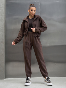 Спортивный костюм ISSA Plus модель 15453_темно-коричневый Фото