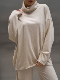 Повсякденний костюм ISSA Plus модель 15454_светло-бежевый Повсякденний костюм ISSA Plus модель 15454_светло-бежевый Фото