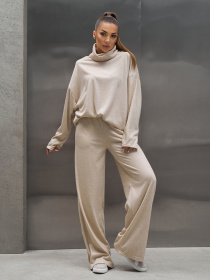 Повседневный костюм ISSA Plus модель 15454_светло-бежевый Фото