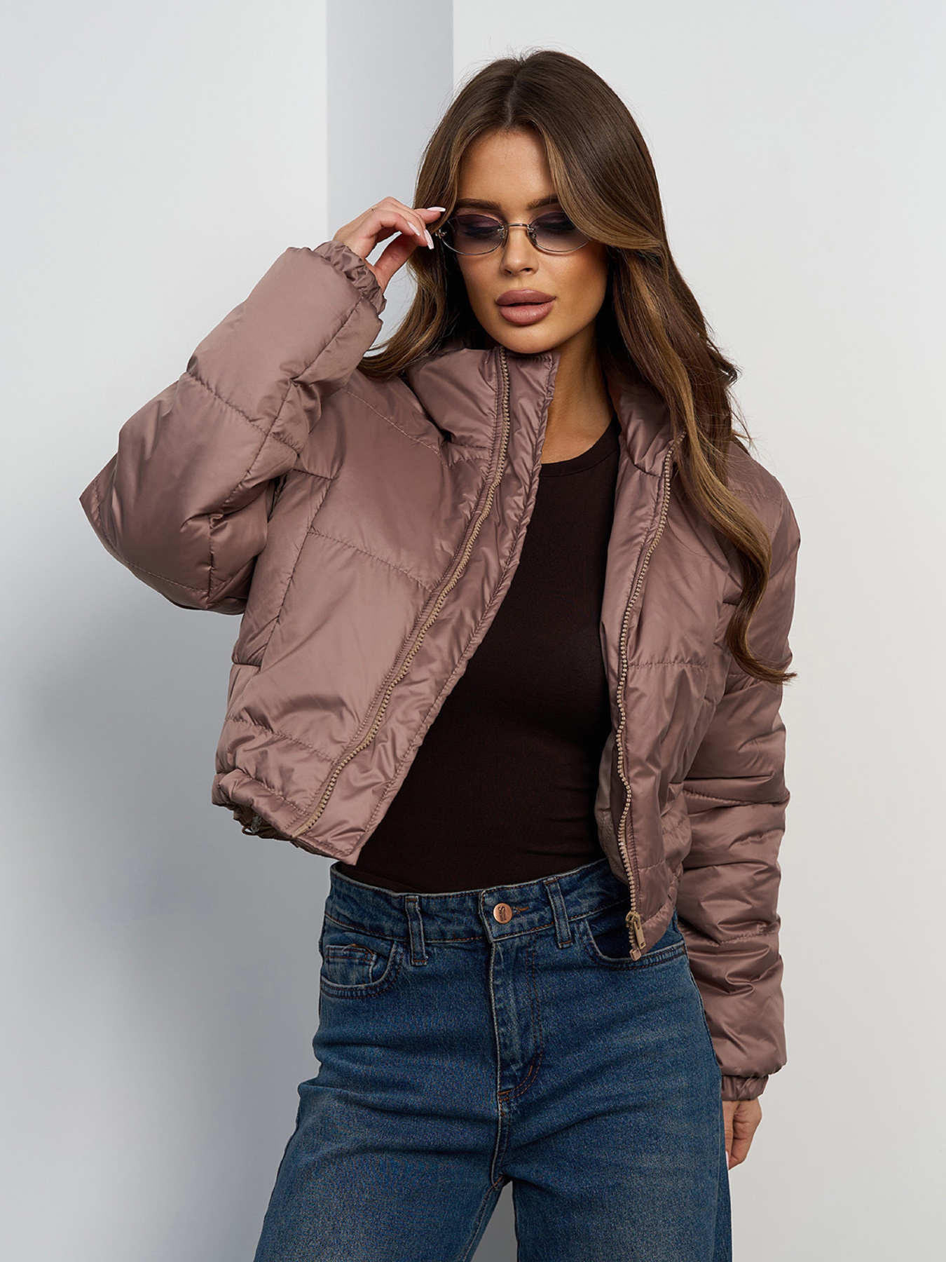 Зимова куртка ISSA Plus модель 15455_бежевый Фото