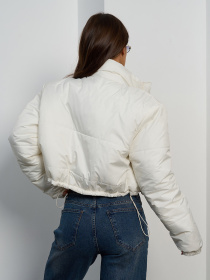 Зимняя куртка ISSA Plus модель 15455_молочный Зимняя куртка ISSA Plus модель 15455_молочный Фото