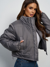 Зимняя куртка ISSA Plus модель 15455_серый Фото