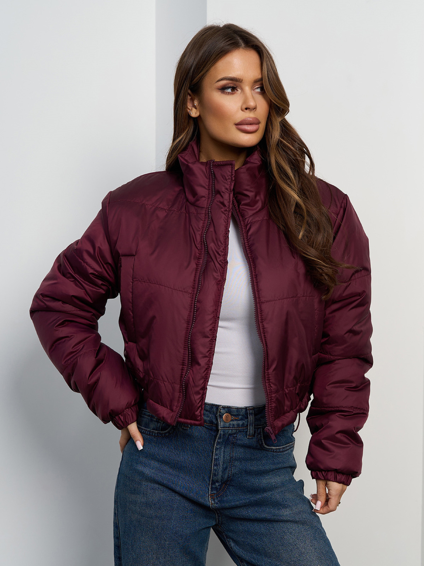 Зимняя куртка ISSA Plus модель 15455_темно-бордовый Фото