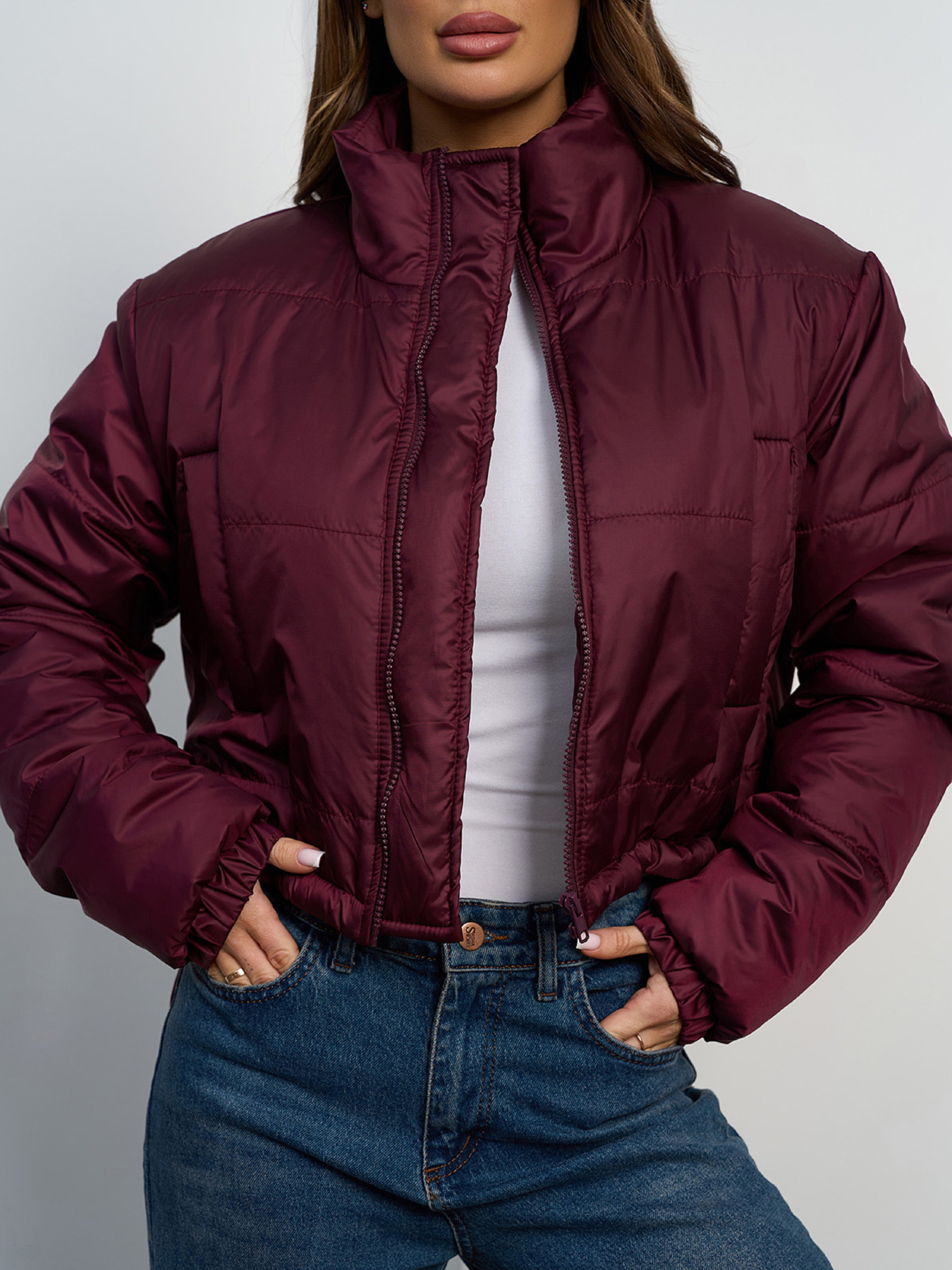 Зимняя куртка ISSA Plus модель 15455_темно-бордовый Фото