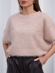 Свитер ISSA Plus модель 15416A_бежевый Свитер ISSA Plus модель 15416A_бежевый Фото