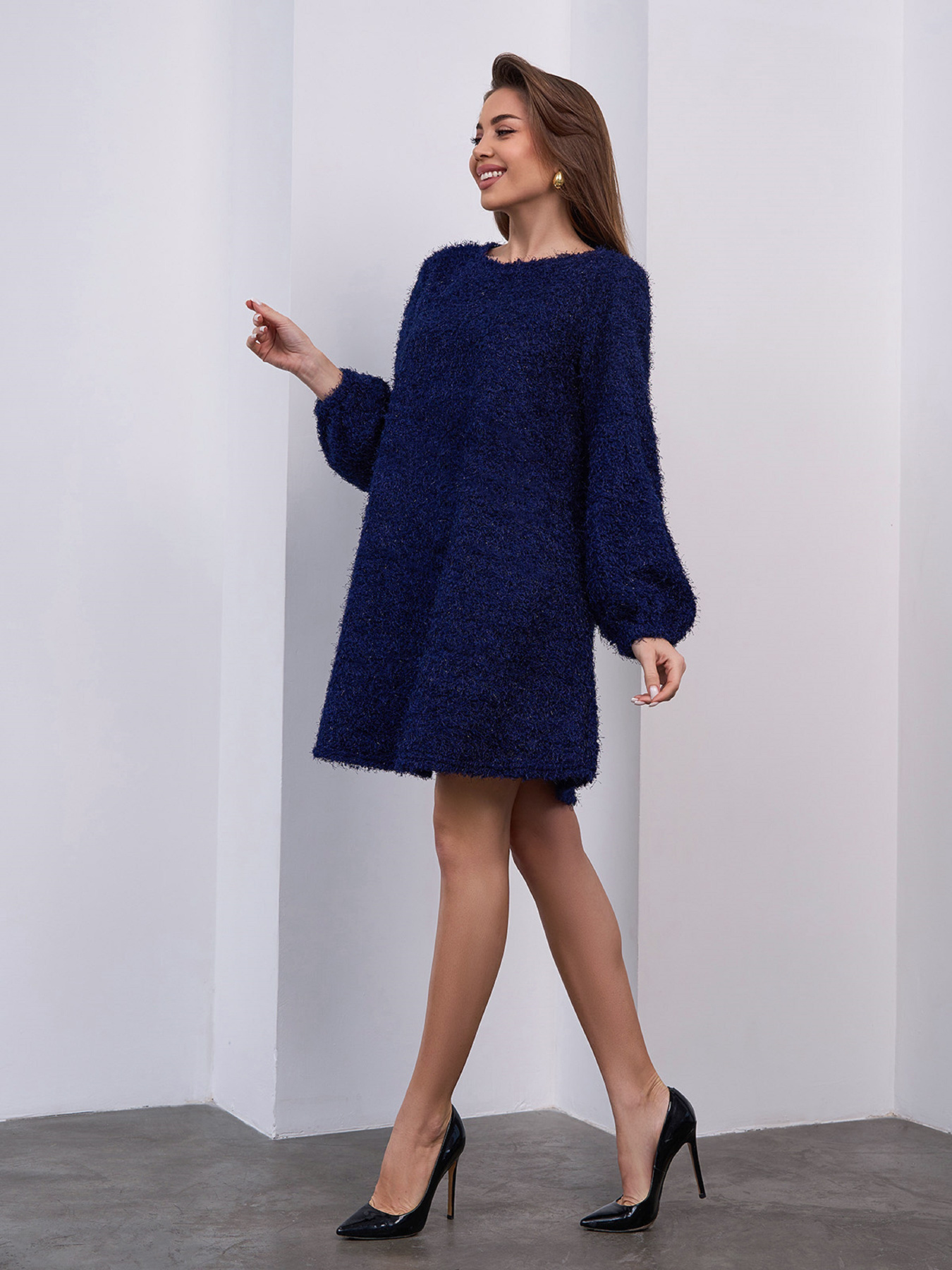 Платье мини ISSA Plus модель 15412A_синий Фото