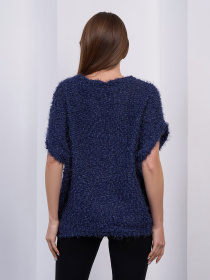 Светр ISSA Plus модель 15416_синий Фото