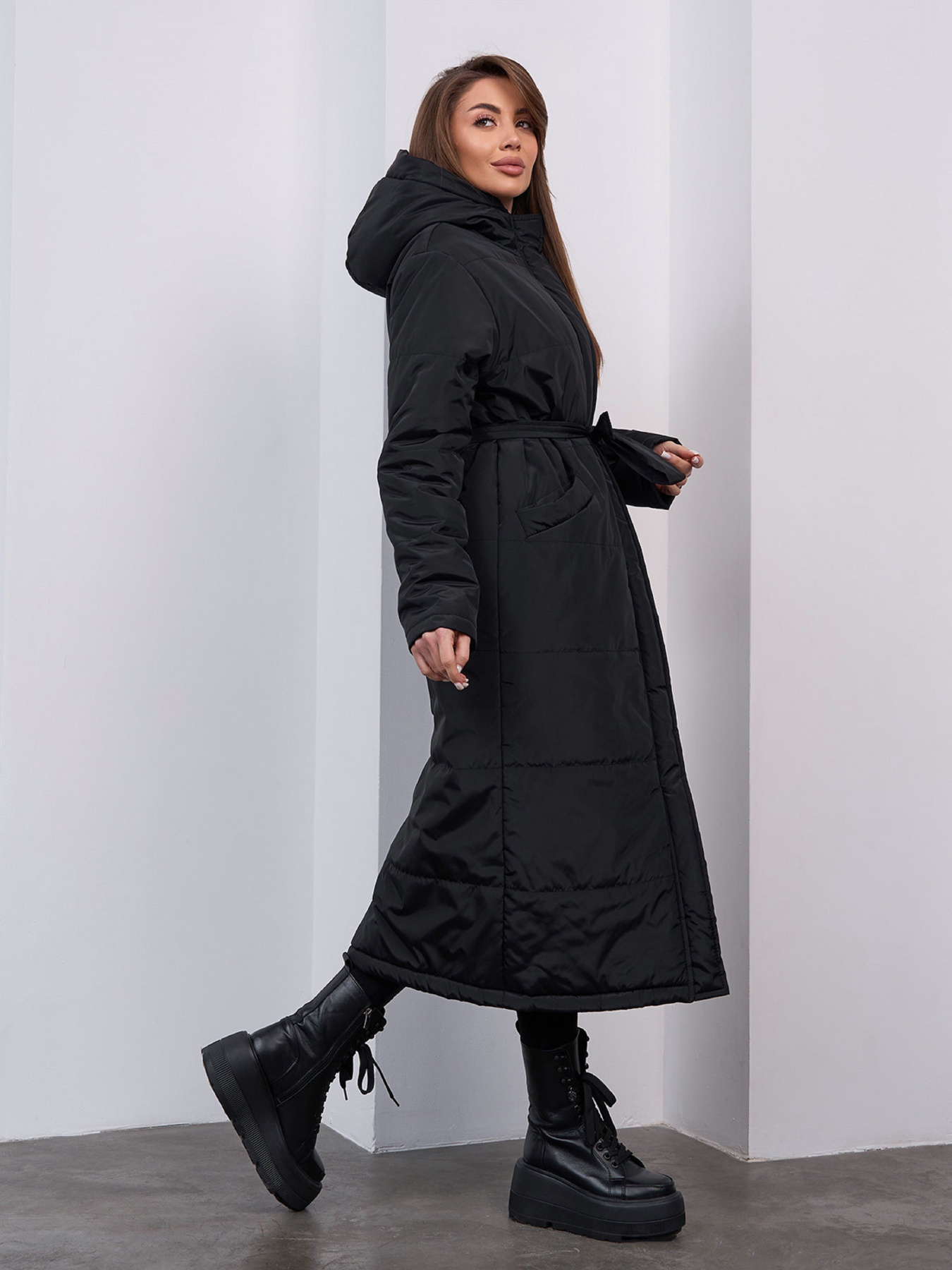 Зимняя куртка ISSA Plus модель 15448_черный Зимняя куртка ISSA Plus модель 15448_черный Фото