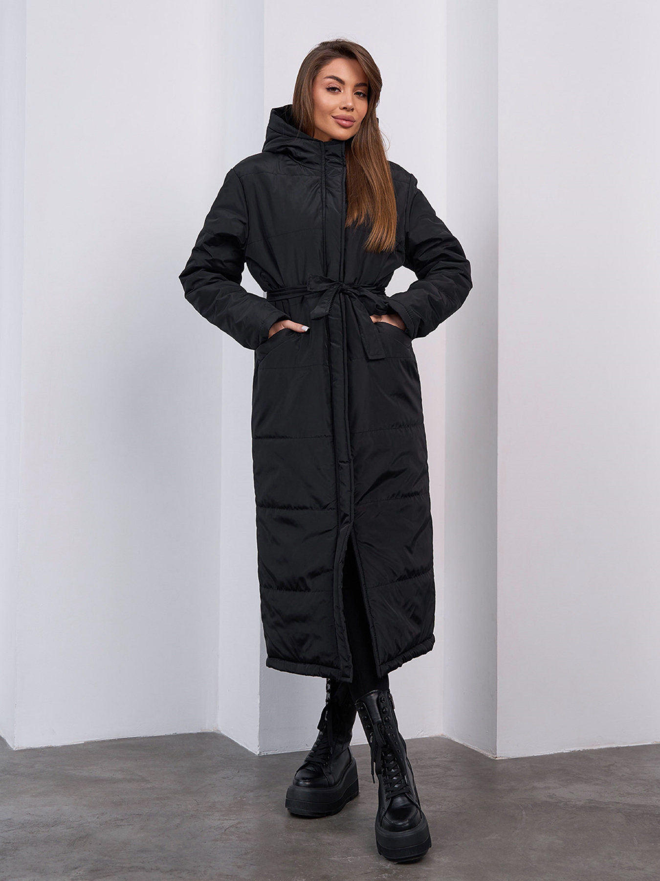 Зимняя куртка ISSA Plus модель 15448_черный Зимняя куртка ISSA Plus модель 15448_черный Фото