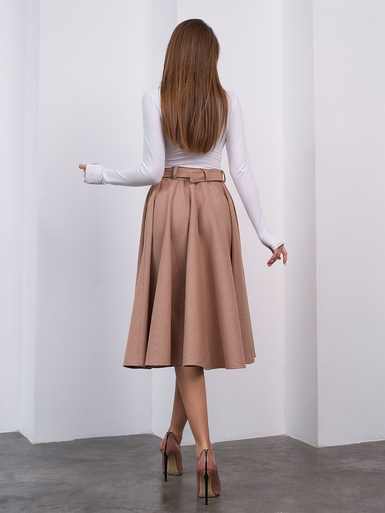 Юбки модель 15460_бежевый Фото