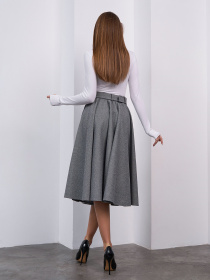 Юбка миди ISSA Plus модель 15460_серый Фото