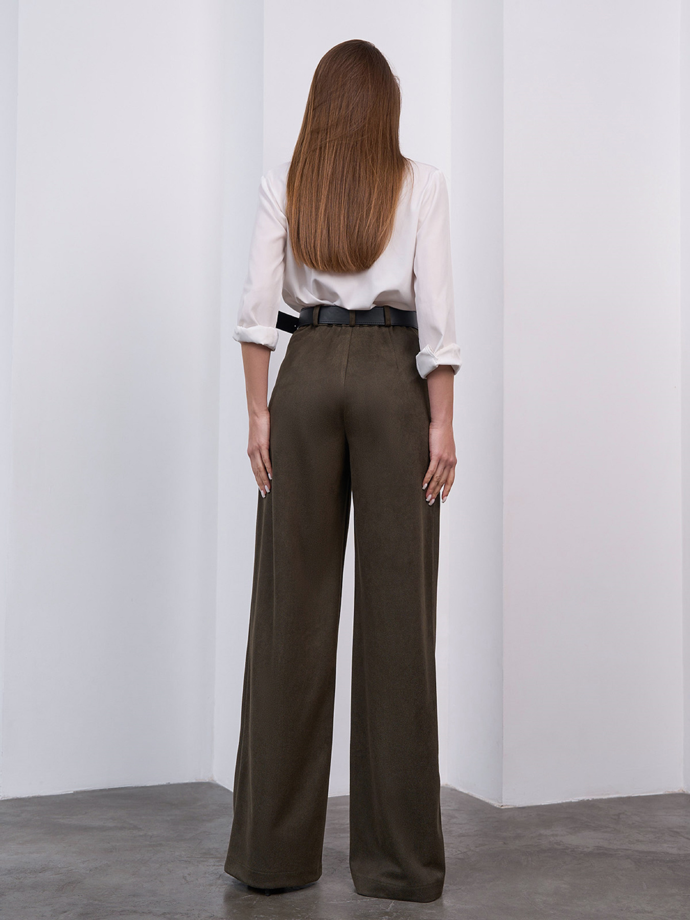 Классические штаны ISSA Plus модель 15462_хаки Фото