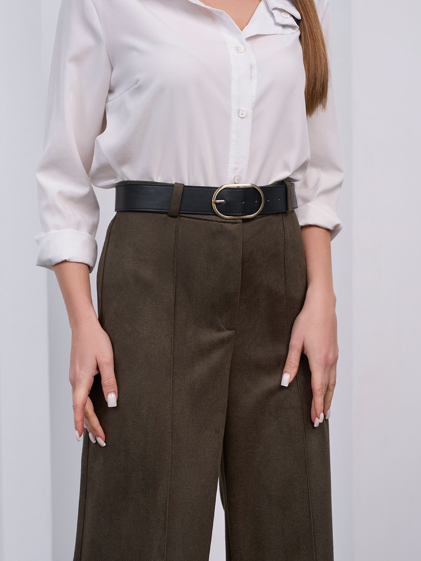 Классические штаны ISSA Plus модель 15462_хаки Фото