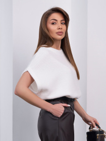 Свитер ISSA Plus модель 15464_белый Свитер ISSA Plus модель 15464_белый Фото