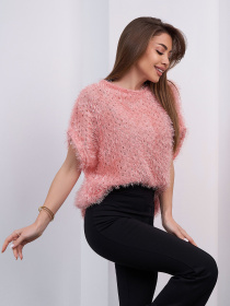 Светр ISSA Plus модель 15466_розовый Светр ISSA Plus модель 15466_розовый Фото