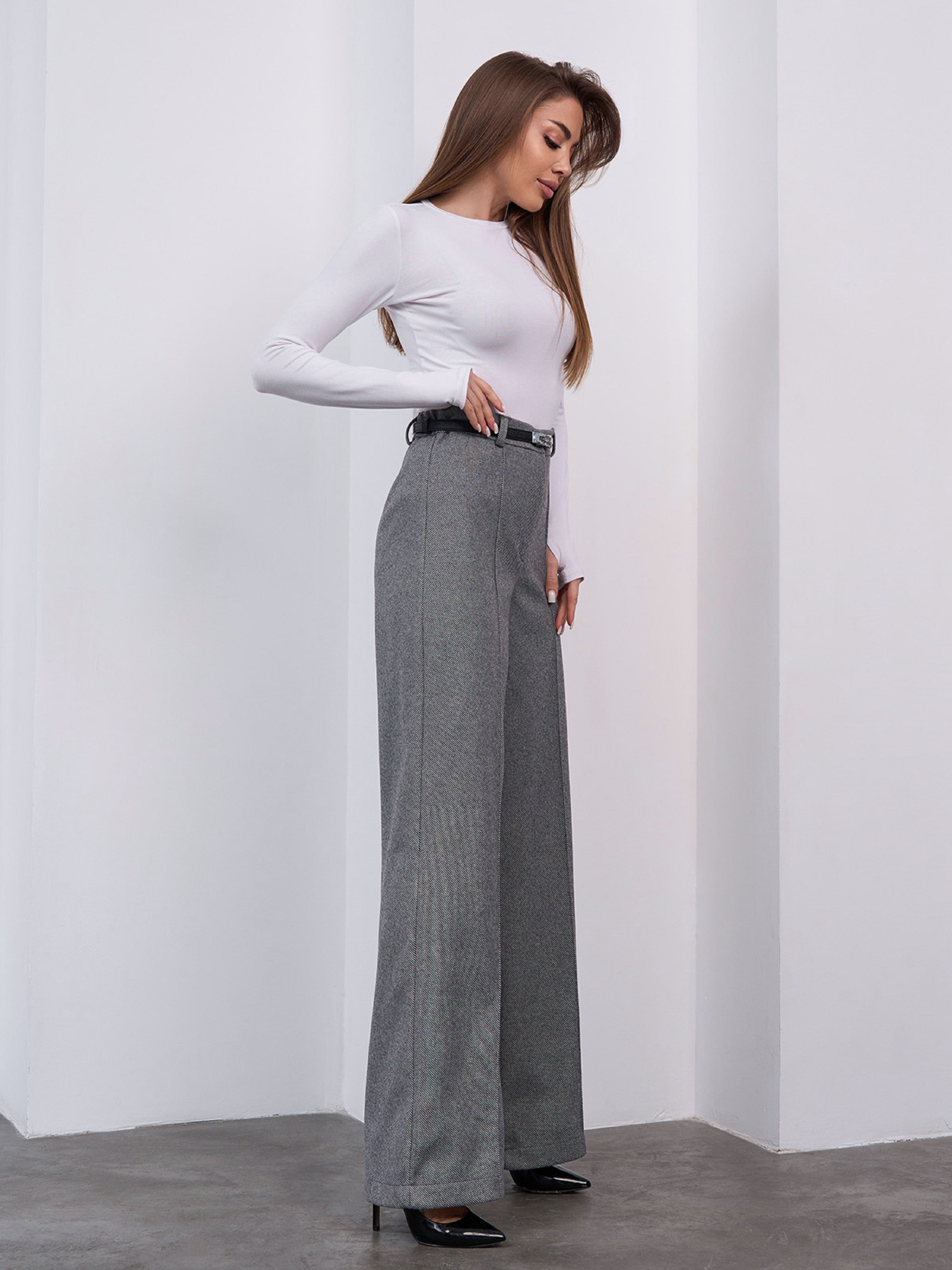 Повсякденні штани ISSA Plus модель 15469_серый Повсякденні штани ISSA Plus модель 15469_серый Фото