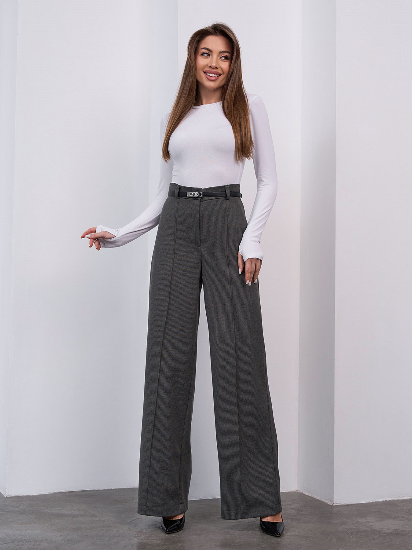 Повсякденні штани ISSA Plus модель 15469_хаки Повсякденні штани ISSA Plus модель 15469_хаки Фото