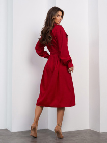 Сукня міді ISSA Plus модель SA-561_красный Фото