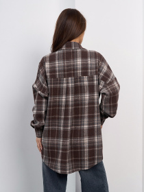 Рубашка ISSA Plus модель SA-684_коричневый Фото