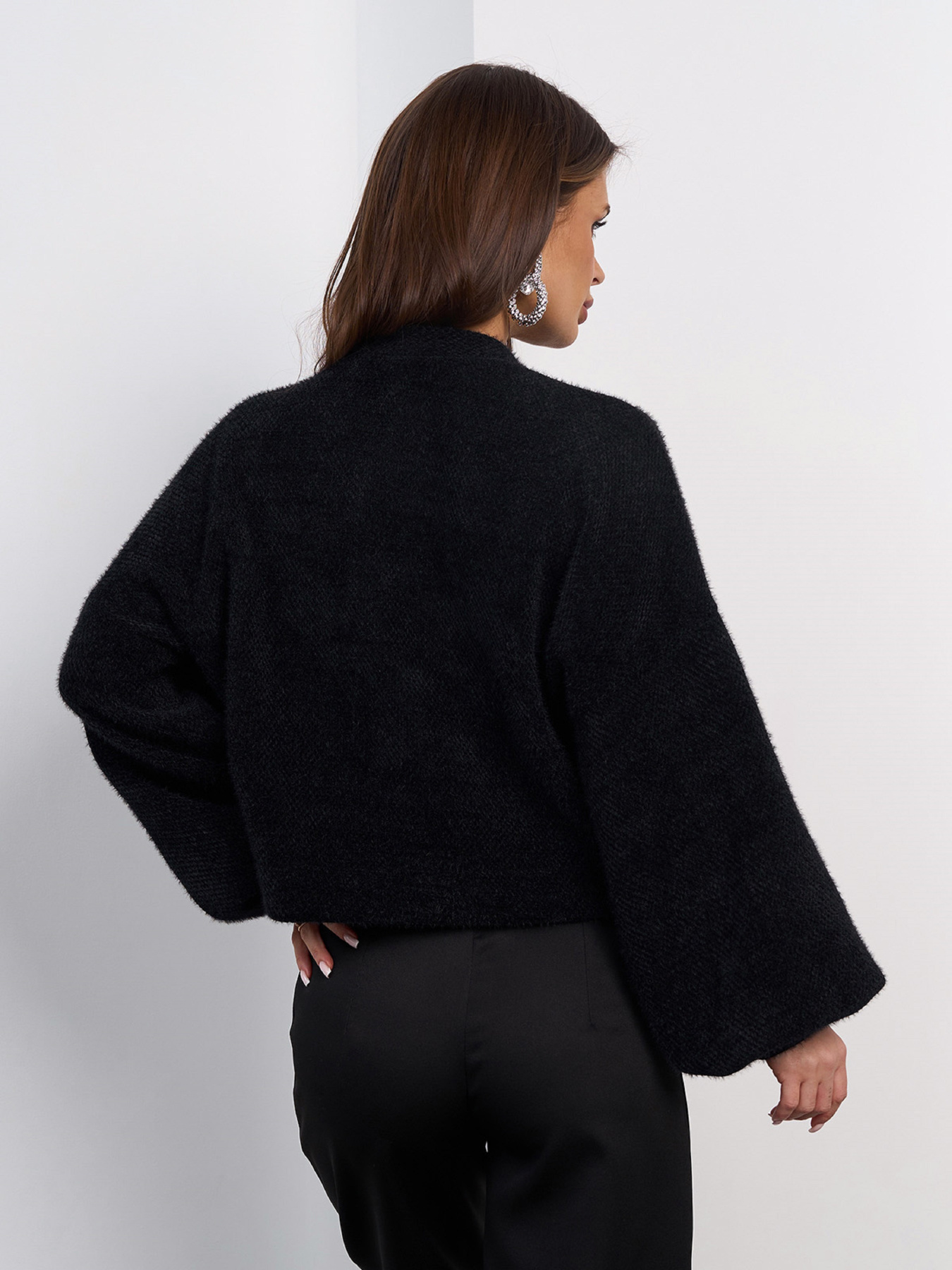 Кардиган ISSA Plus модель SA-692_черный Фото