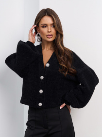 Кардиган ISSA Plus модель SA-692_черный Фото