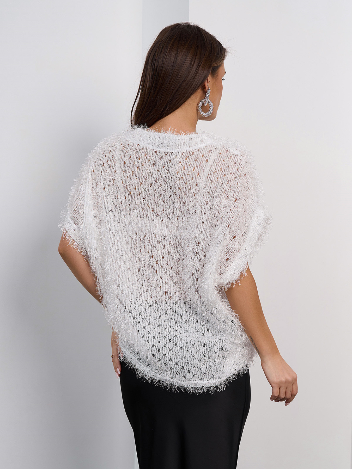 Свитер ISSA Plus модель 15466_белый Свитер ISSA Plus модель 15466_белый Фото