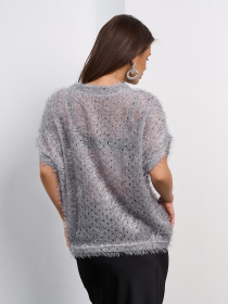 Свитер ISSA Plus модель 15466_серый Фото