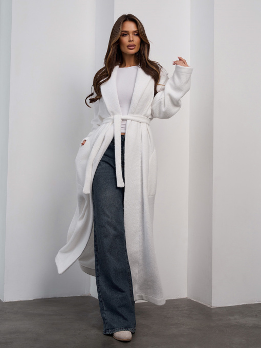 Кардиган ISSA Plus модель 15470_молочный Фото