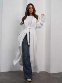 Кардиган ISSA Plus модель 15470_молочный Фото