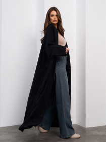 Кардиган ISSA Plus модель 15470_черный Кардиган ISSA Plus модель 15470_черный Фото