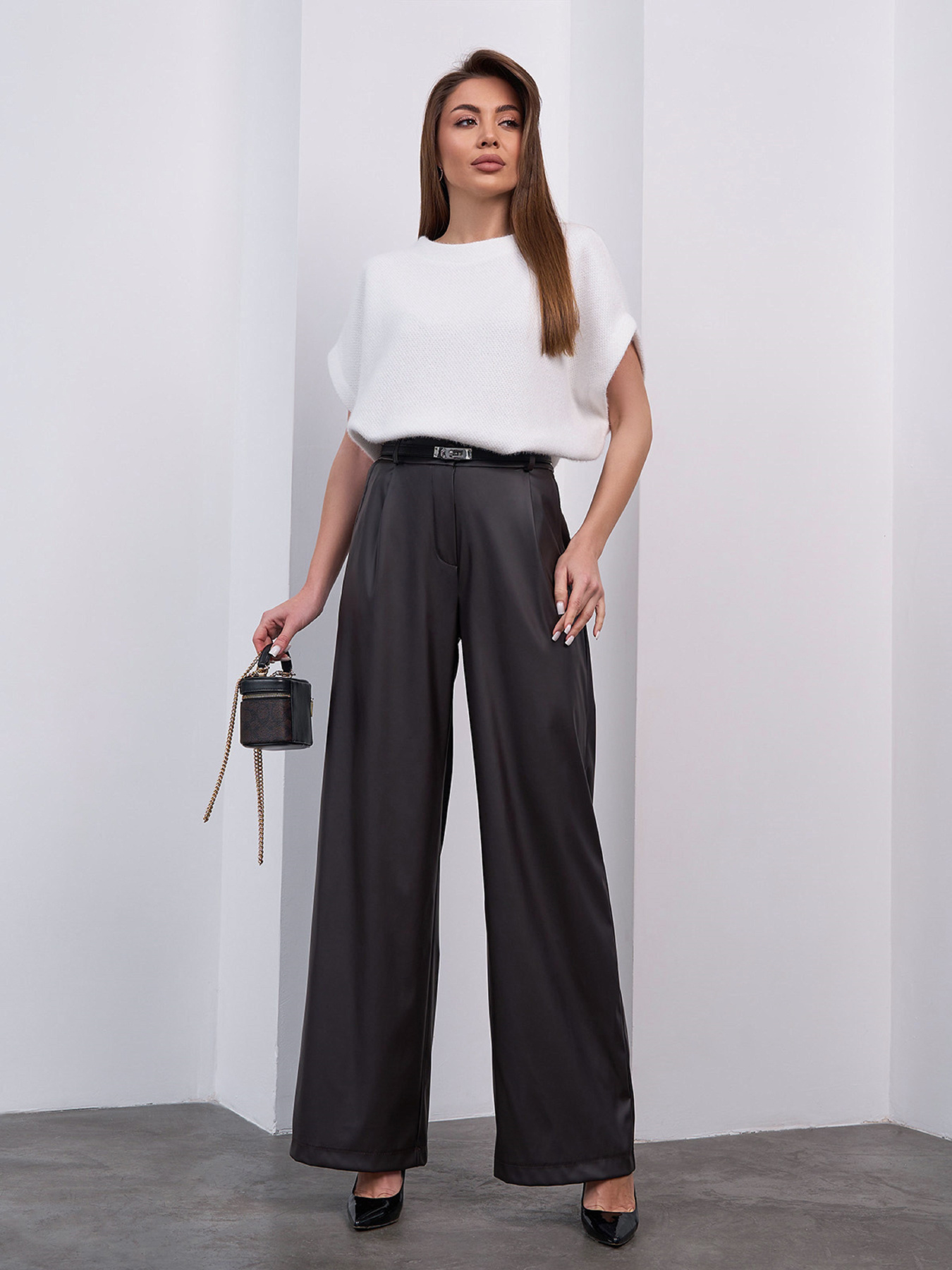 Жіночі брюки модель 14451_темно-коричневый Фото